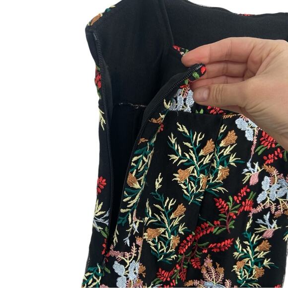 UO Embroidered Ponte Straight-Neck Dress XS - Picture 6 of 9